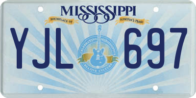 MS license plate YJL697