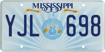MS license plate YJL698