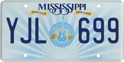 MS license plate YJL699