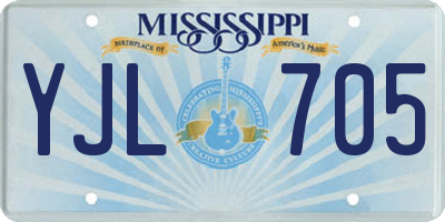 MS license plate YJL705