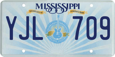 MS license plate YJL709