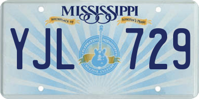 MS license plate YJL729