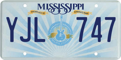 MS license plate YJL747