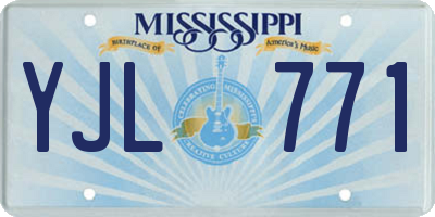 MS license plate YJL771