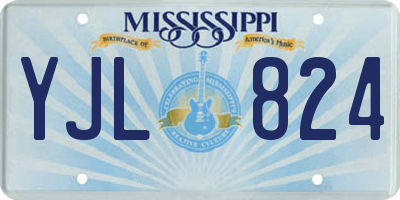 MS license plate YJL824