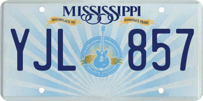 MS license plate YJL857