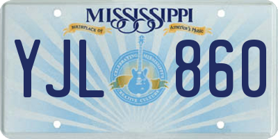 MS license plate YJL860