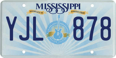 MS license plate YJL878