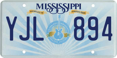 MS license plate YJL894