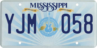 MS license plate YJM058