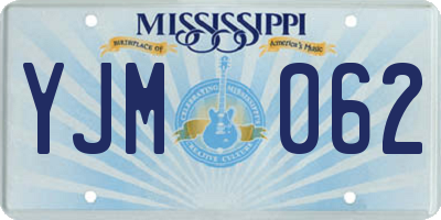 MS license plate YJM062