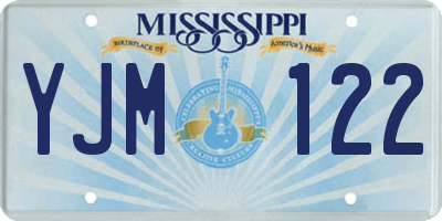 MS license plate YJM122