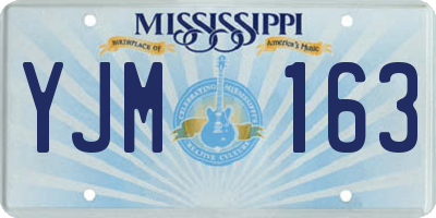 MS license plate YJM163