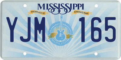 MS license plate YJM165