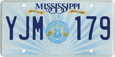 MS license plate YJM179