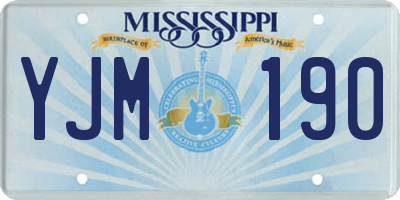 MS license plate YJM190