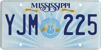MS license plate YJM225