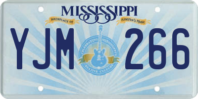MS license plate YJM266