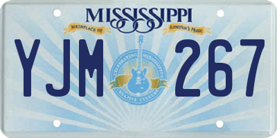 MS license plate YJM267