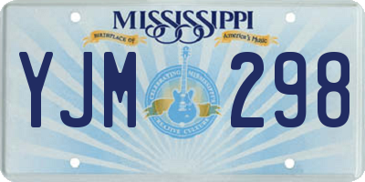 MS license plate YJM298