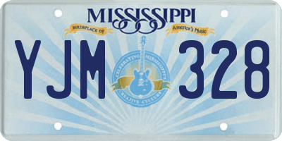 MS license plate YJM328