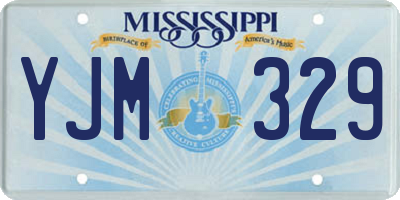MS license plate YJM329