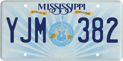 MS license plate YJM382