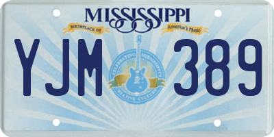 MS license plate YJM389