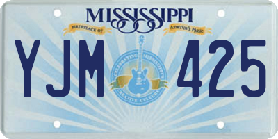 MS license plate YJM425