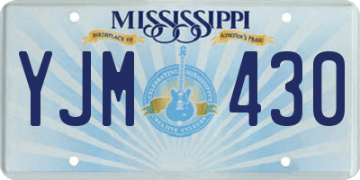 MS license plate YJM430