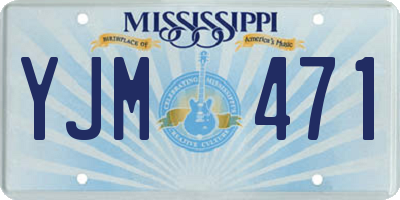 MS license plate YJM471