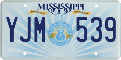 MS license plate YJM539