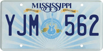 MS license plate YJM562