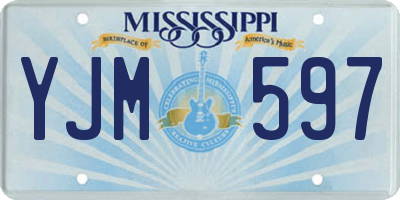 MS license plate YJM597