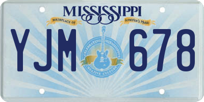 MS license plate YJM678