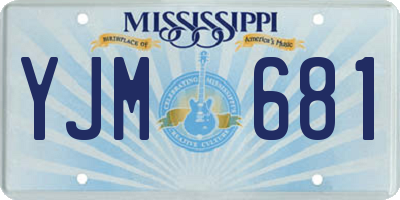 MS license plate YJM681