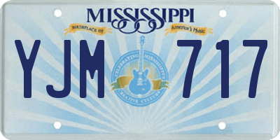 MS license plate YJM717