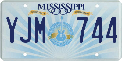 MS license plate YJM744