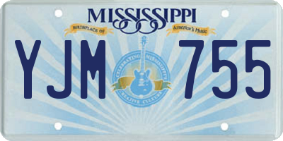 MS license plate YJM755