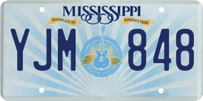 MS license plate YJM848