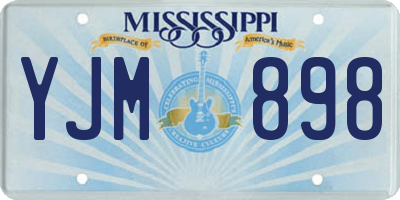 MS license plate YJM898