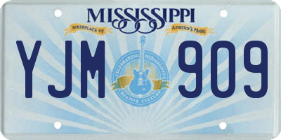 MS license plate YJM909