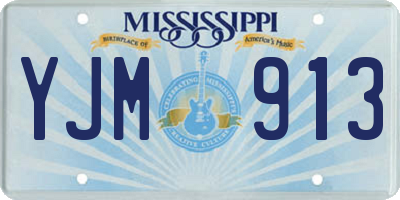MS license plate YJM913