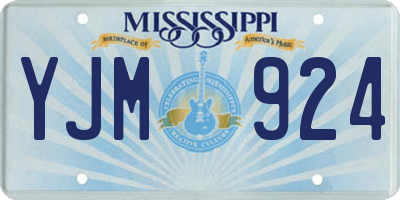 MS license plate YJM924