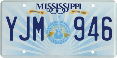 MS license plate YJM946