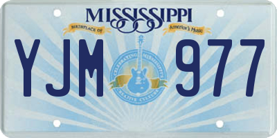 MS license plate YJM977