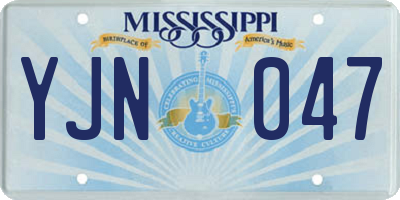 MS license plate YJN047