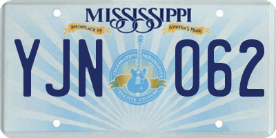 MS license plate YJN062