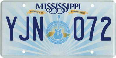 MS license plate YJN072