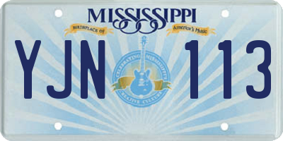 MS license plate YJN113